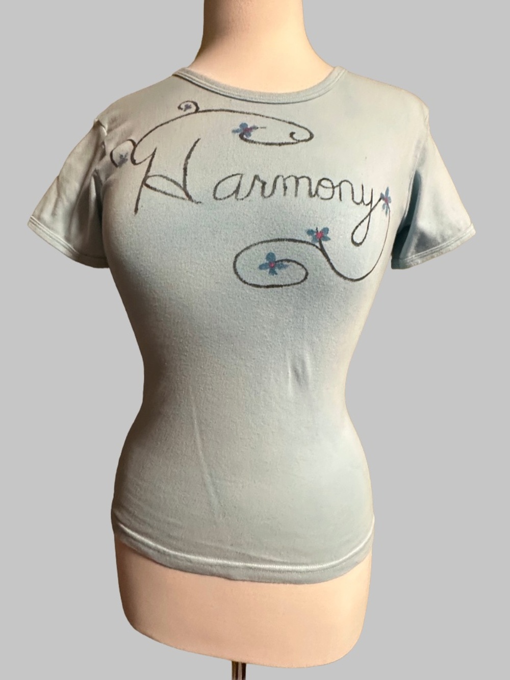 Light blue Organic Cotton short sleeve top
